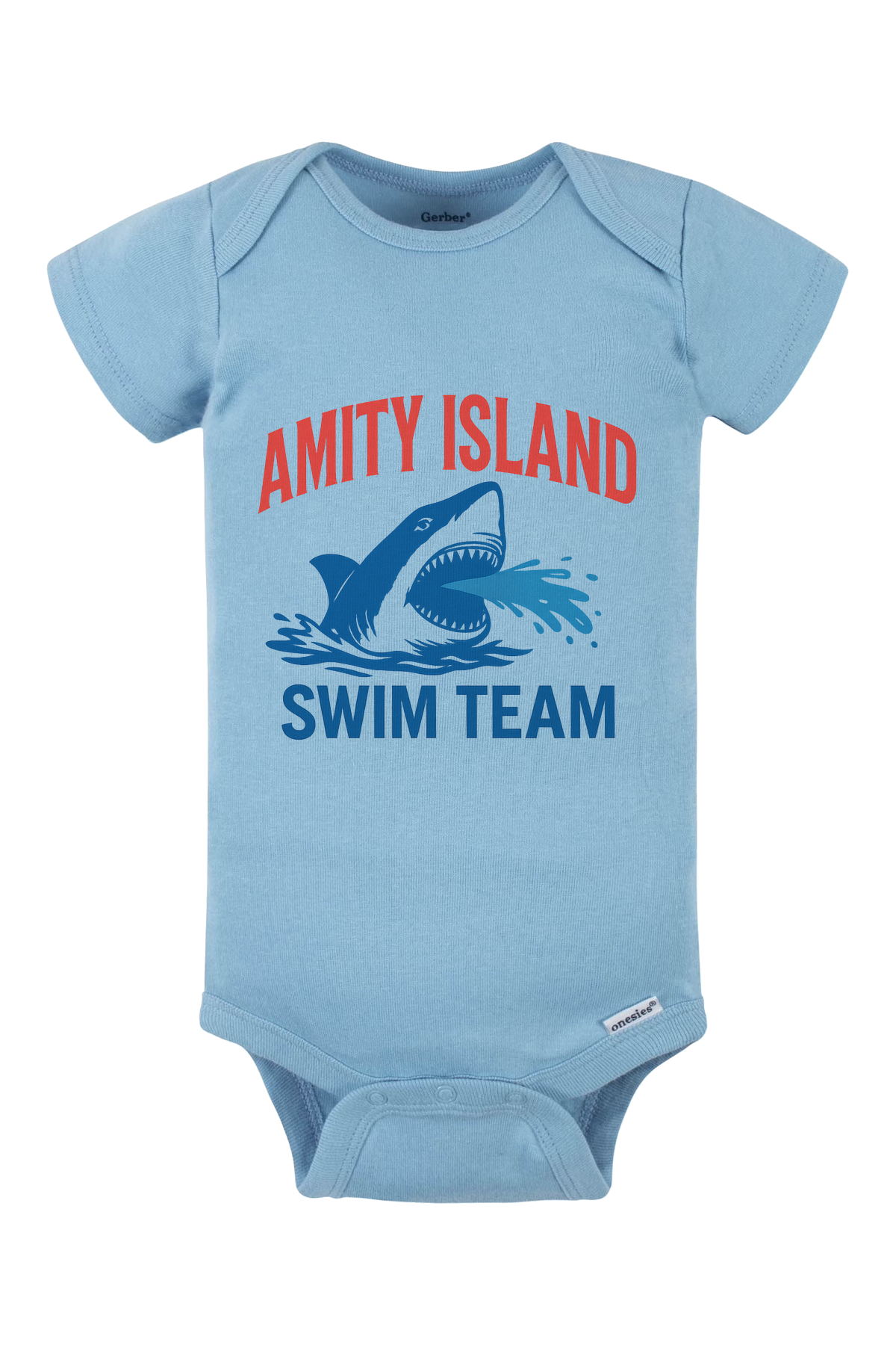 Amity Swim Team Onesie - light blue