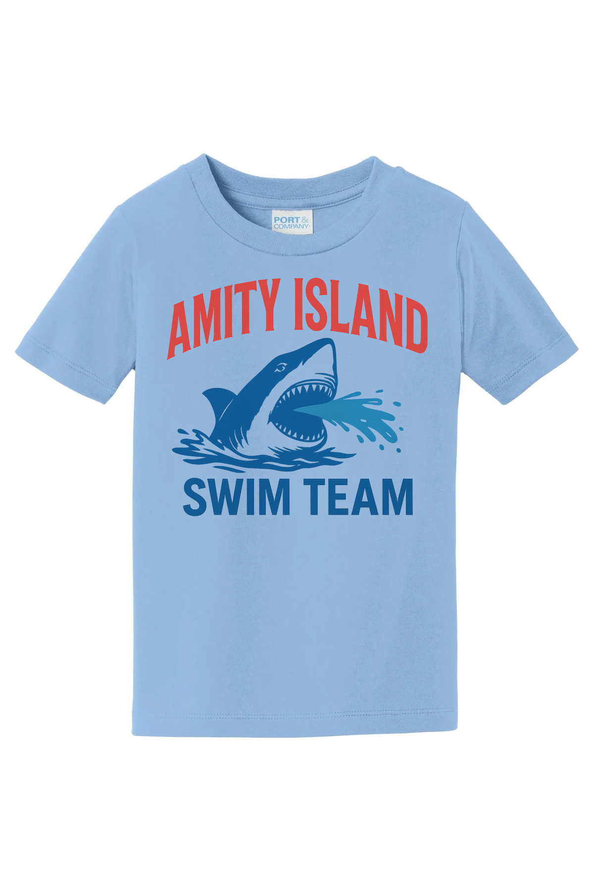 Amity Swim Team T-Shirt - light blue