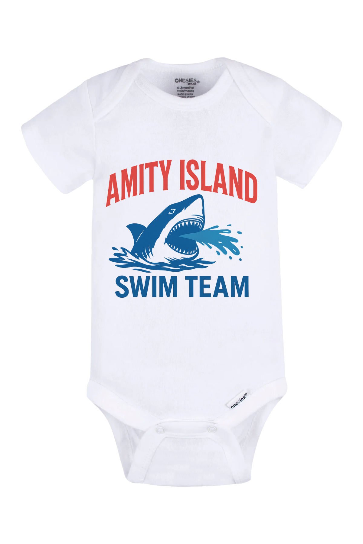 Amity Swim Team Onesie - white