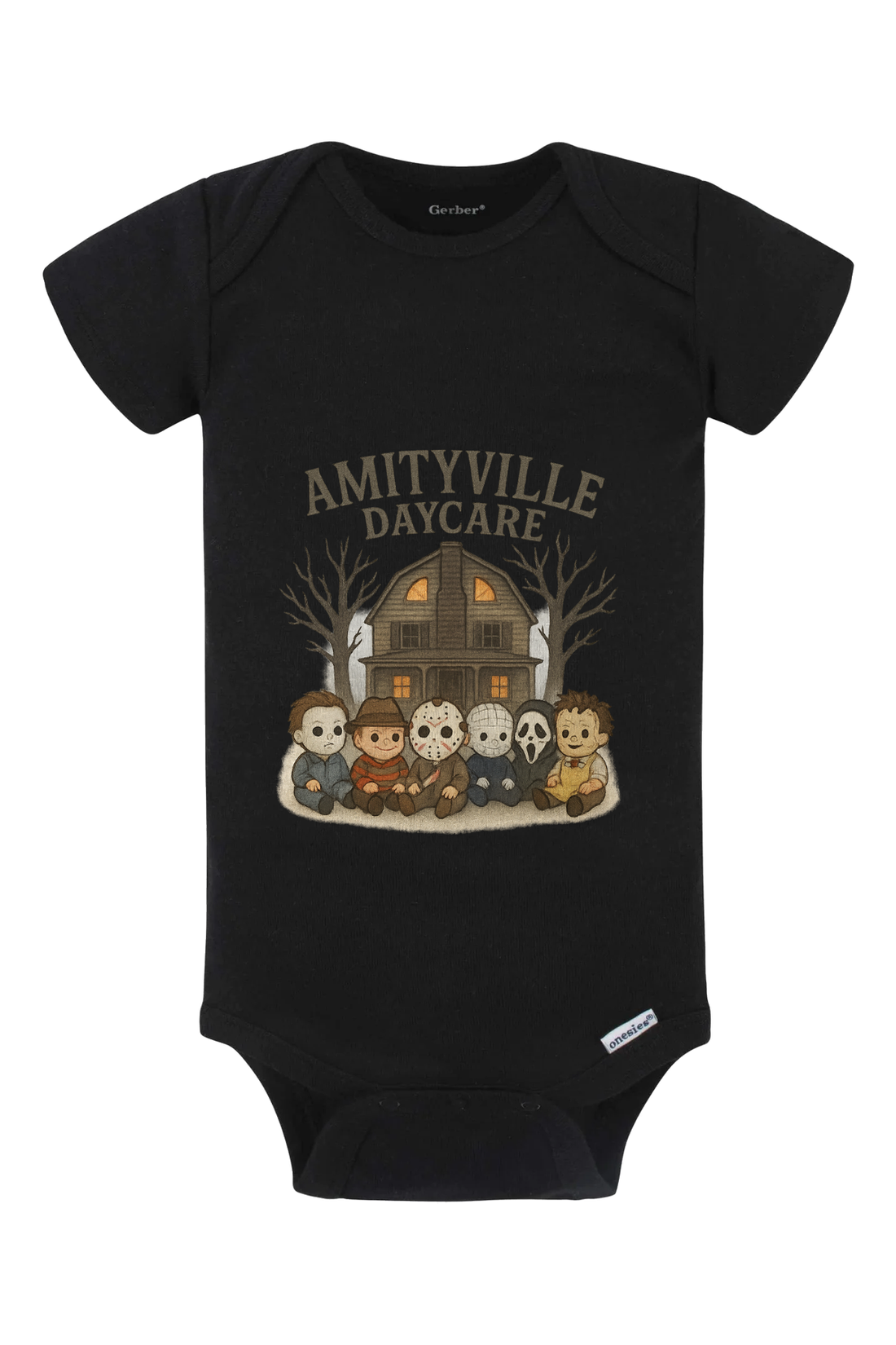 Amityville Daycare Onesie - white