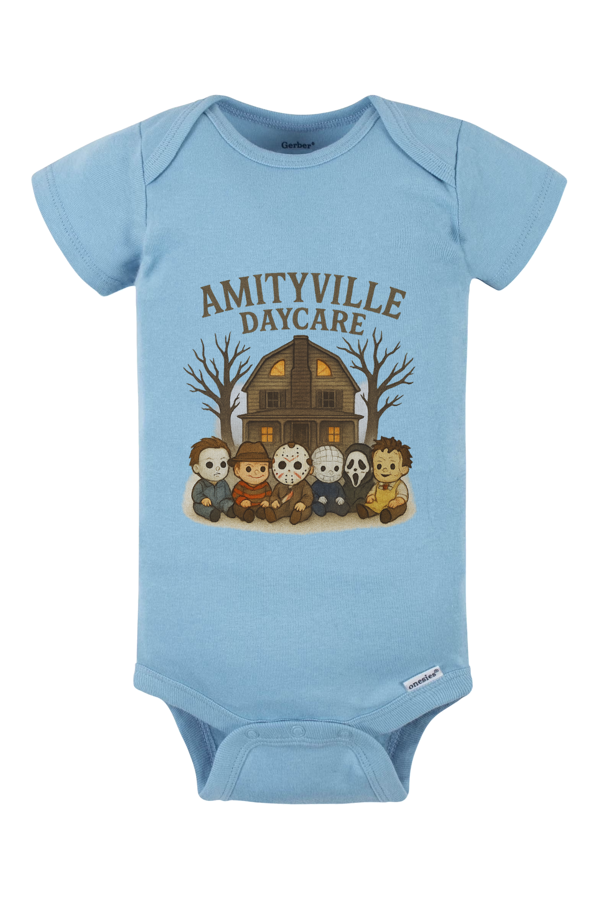 Amityville Daycare Onesie - light blue