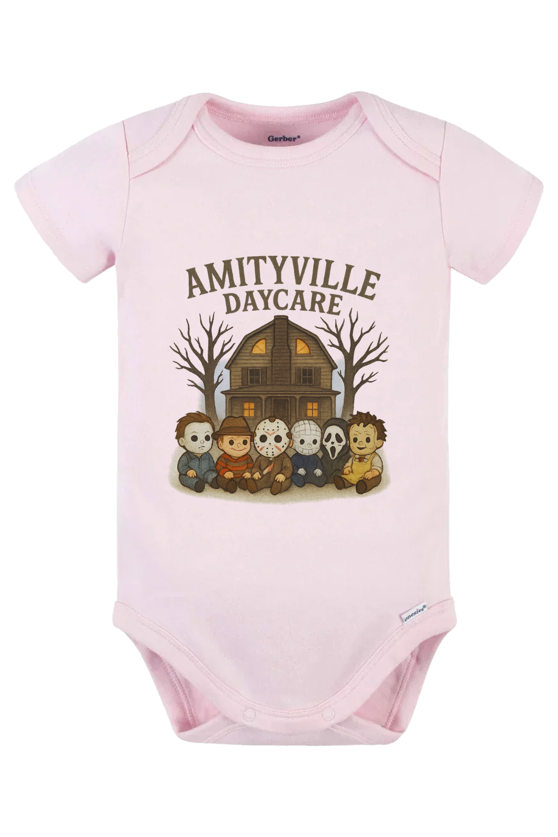 Amityville Daycare Onesie - pink