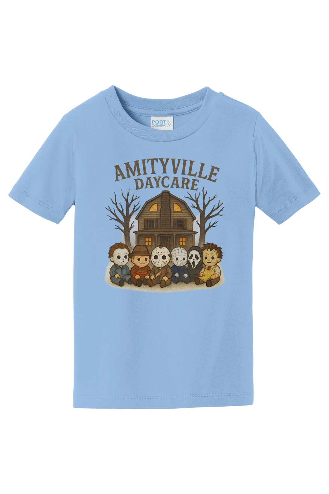 Amityville Daycare T-Shirt - light blue