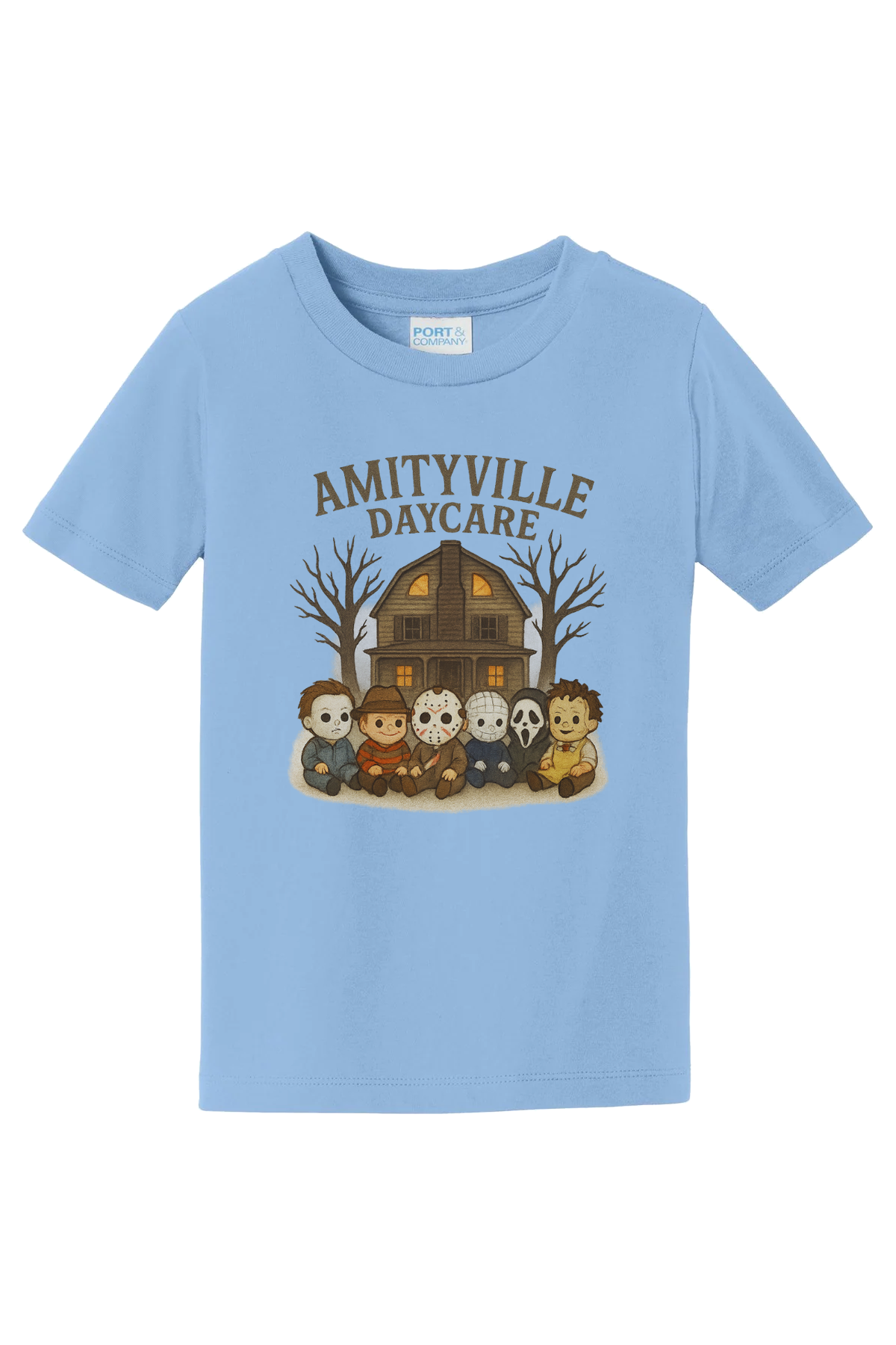 Amityville Daycare T-Shirt - light blue