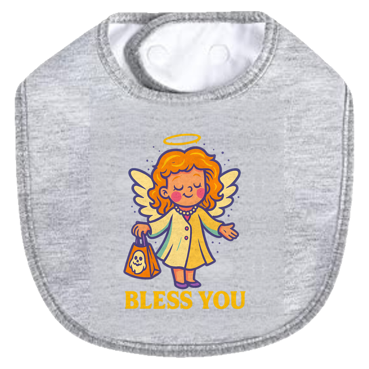 Bless You Bib - gray