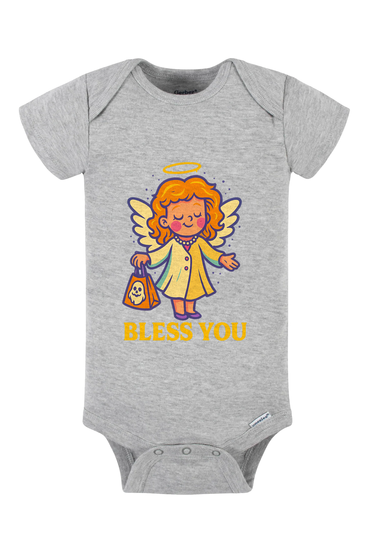 Bless You Onesie - gray