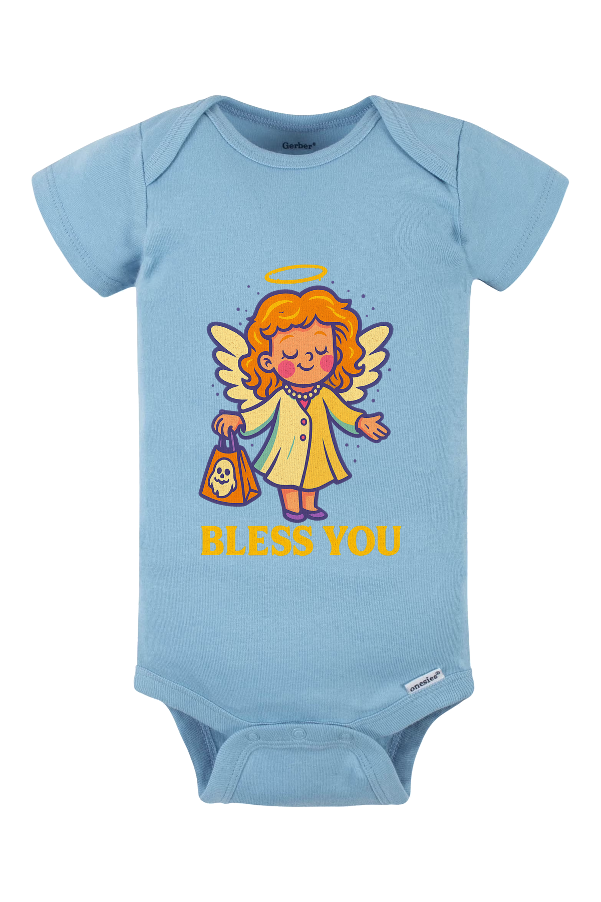 Bless You Onesie - light blue