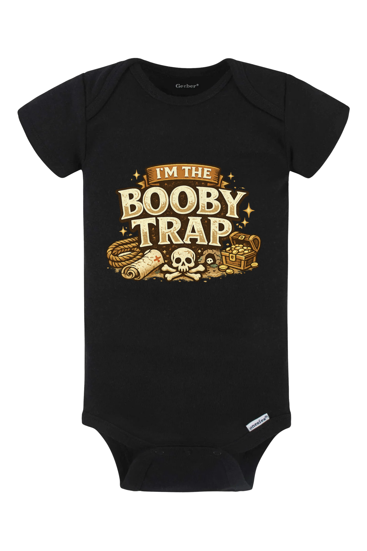 Booby Trap Onesie - black