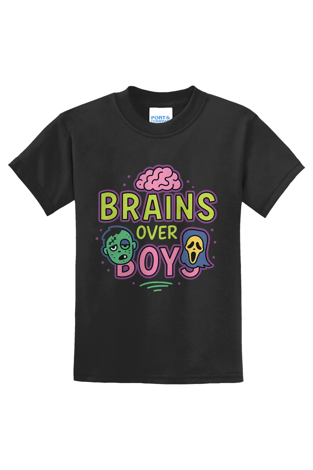 Brains Over Boys T-Shirt - light blue
