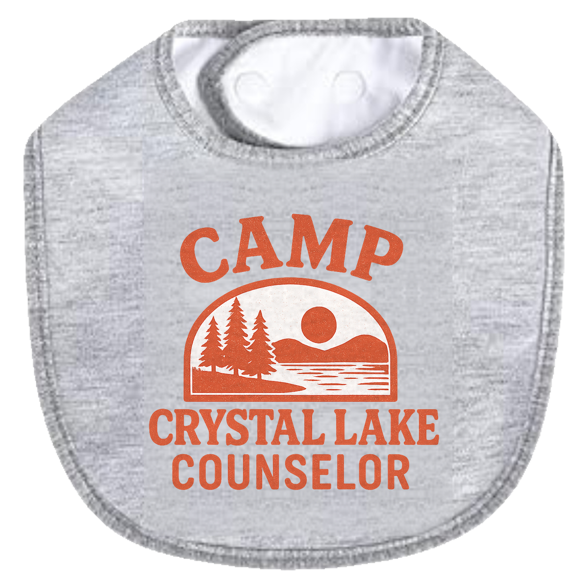 Camp Crystal Lake Counselor Bib - gray