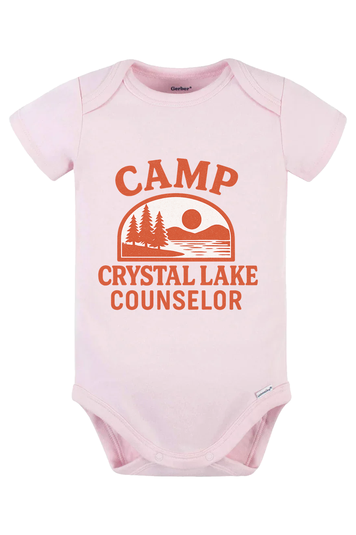 Camp Crystal Lake Counselor Onesie - pink