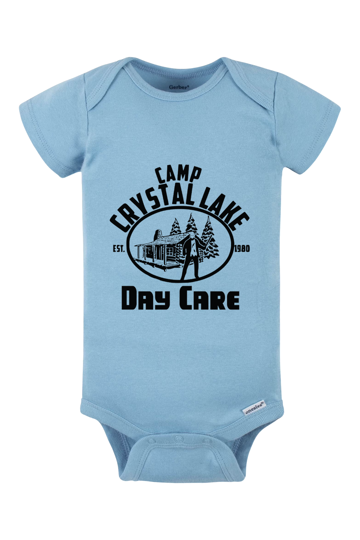 Camp Crystal Lake Daycare Onesie - light blue