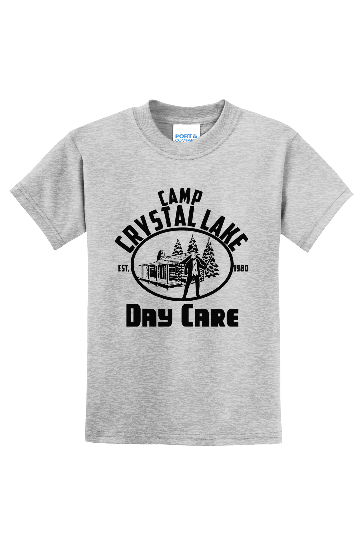 Camp Crystal Lake Daycare T-Shirt - gray