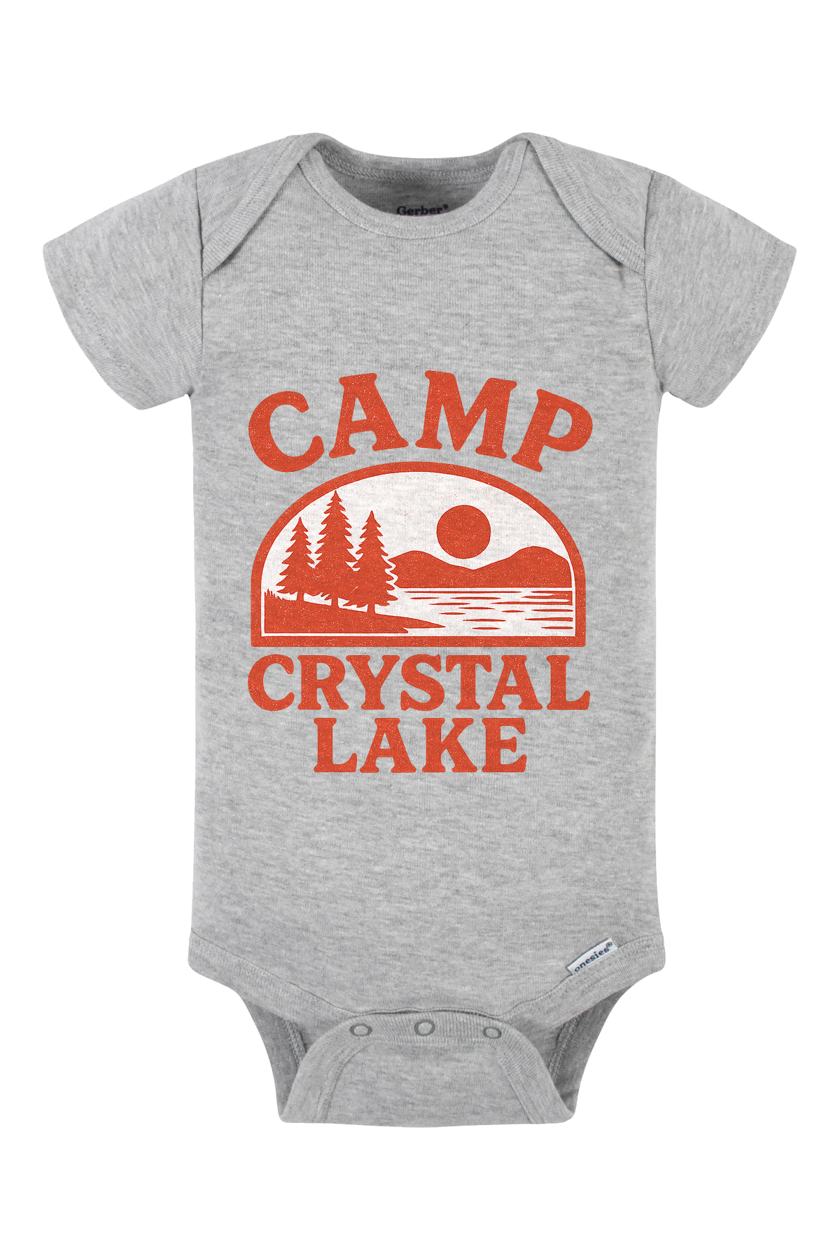 Camp Crystal Lake Retro Onesie - gray