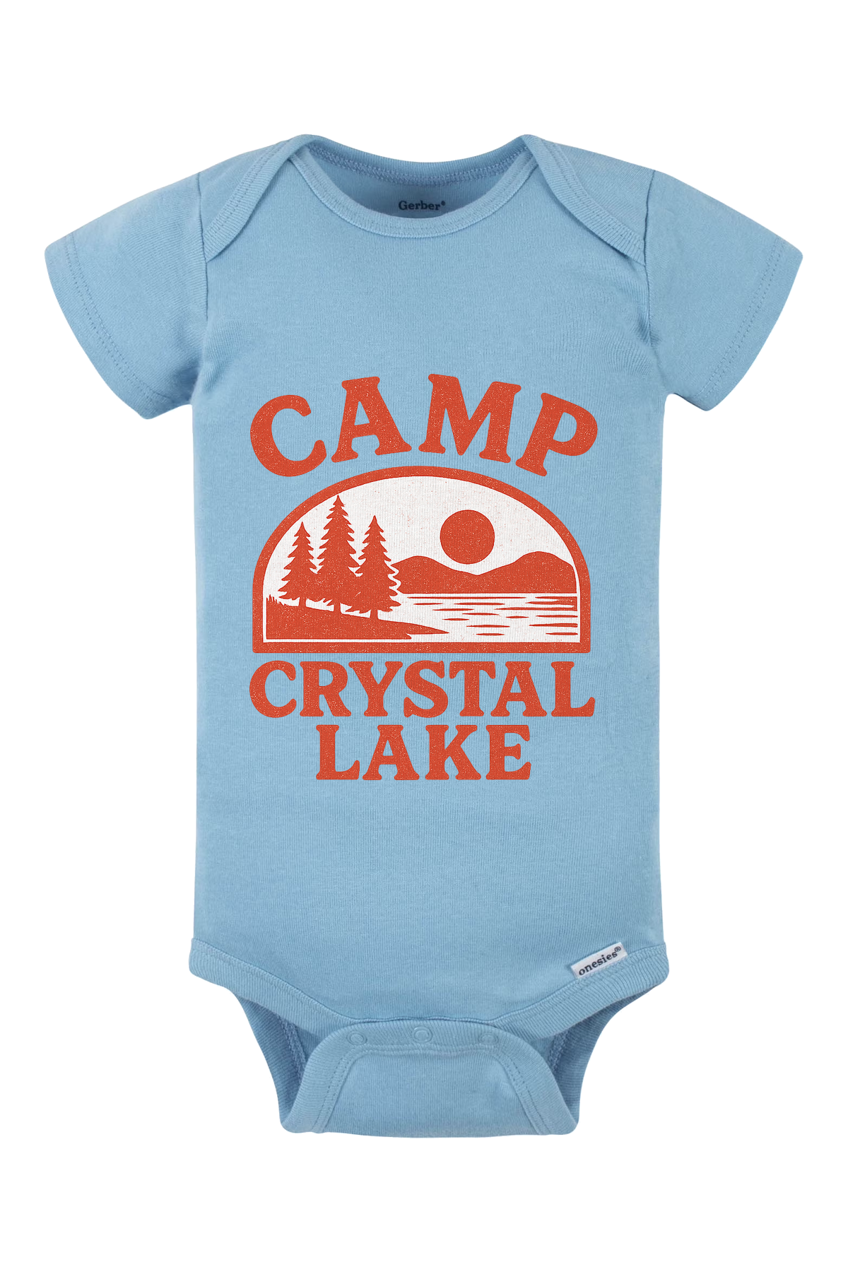 Camp Crystal Lake Retro Onesie - light blue