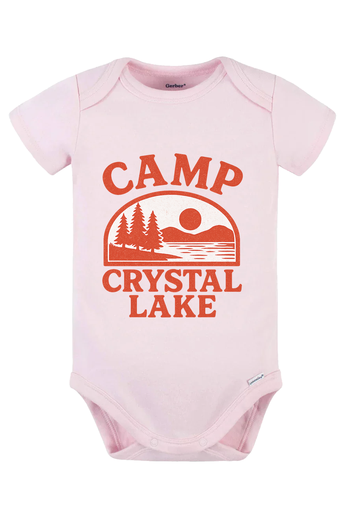 Camp Crystal Lake Retro Onesie - pink