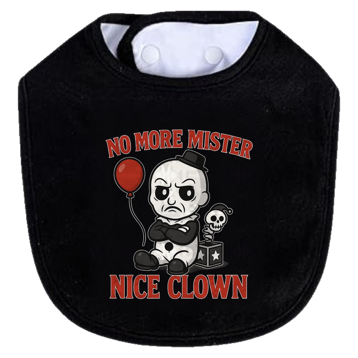 Cartoon Terrifier Bib - black