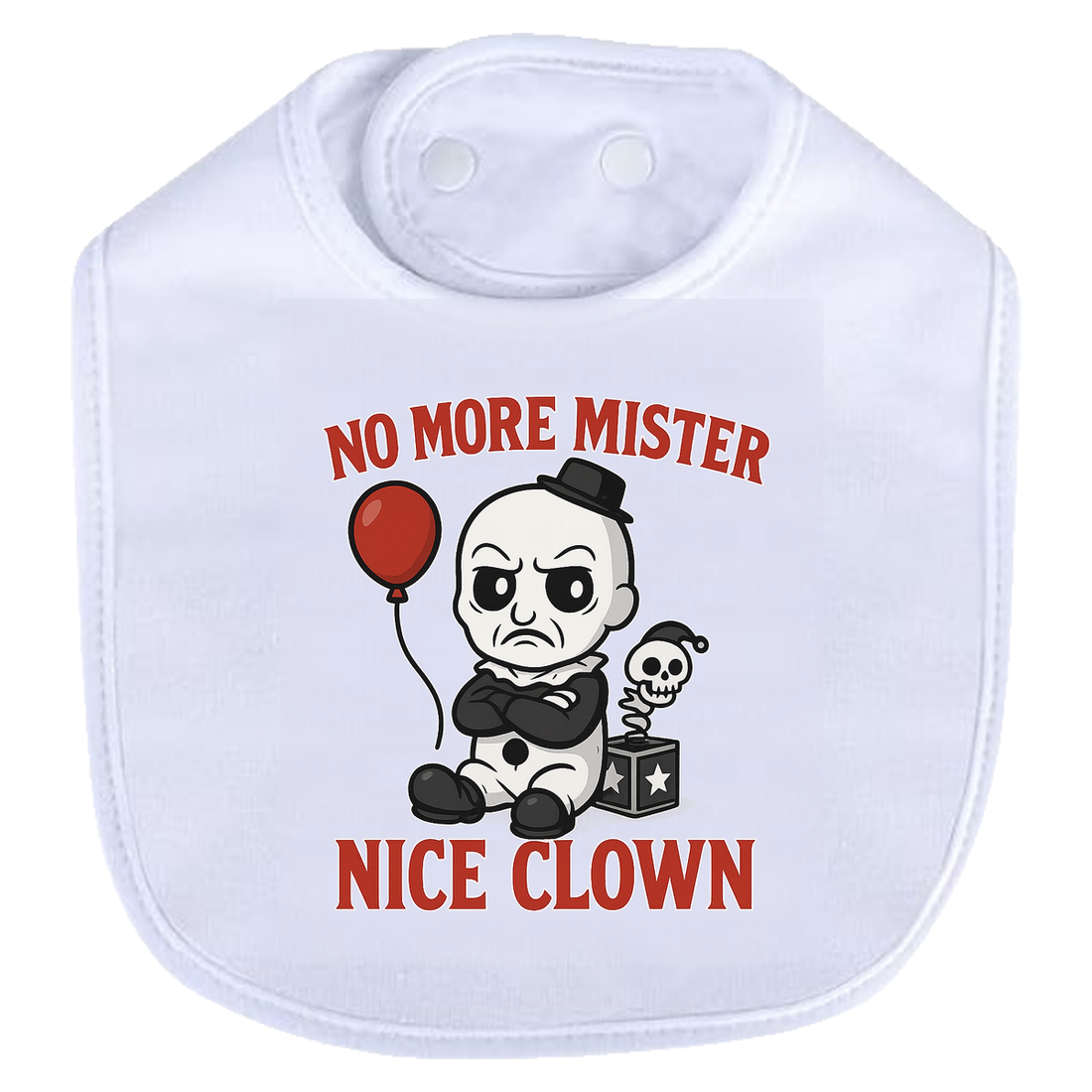 Cartoon Terrifier Bib - white