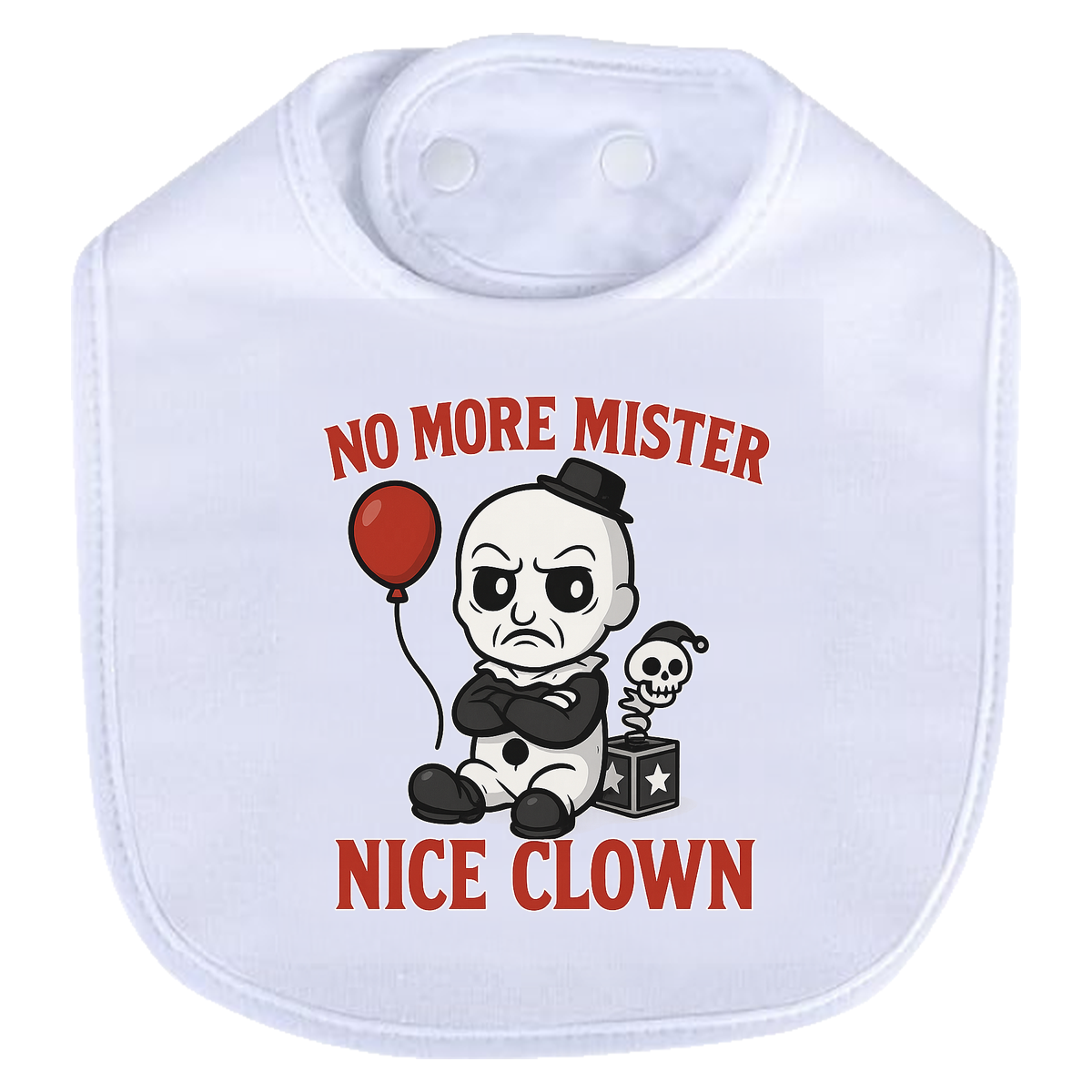 Cartoon Terrifier Bib - white