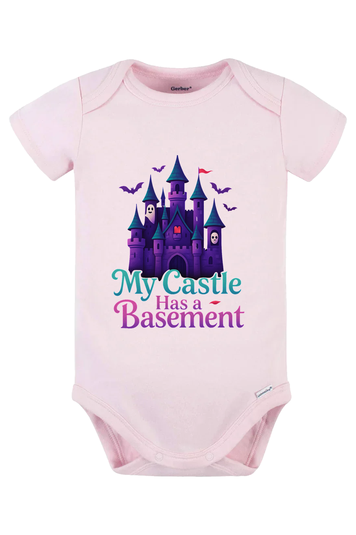 Castle Basement Onesie - pink