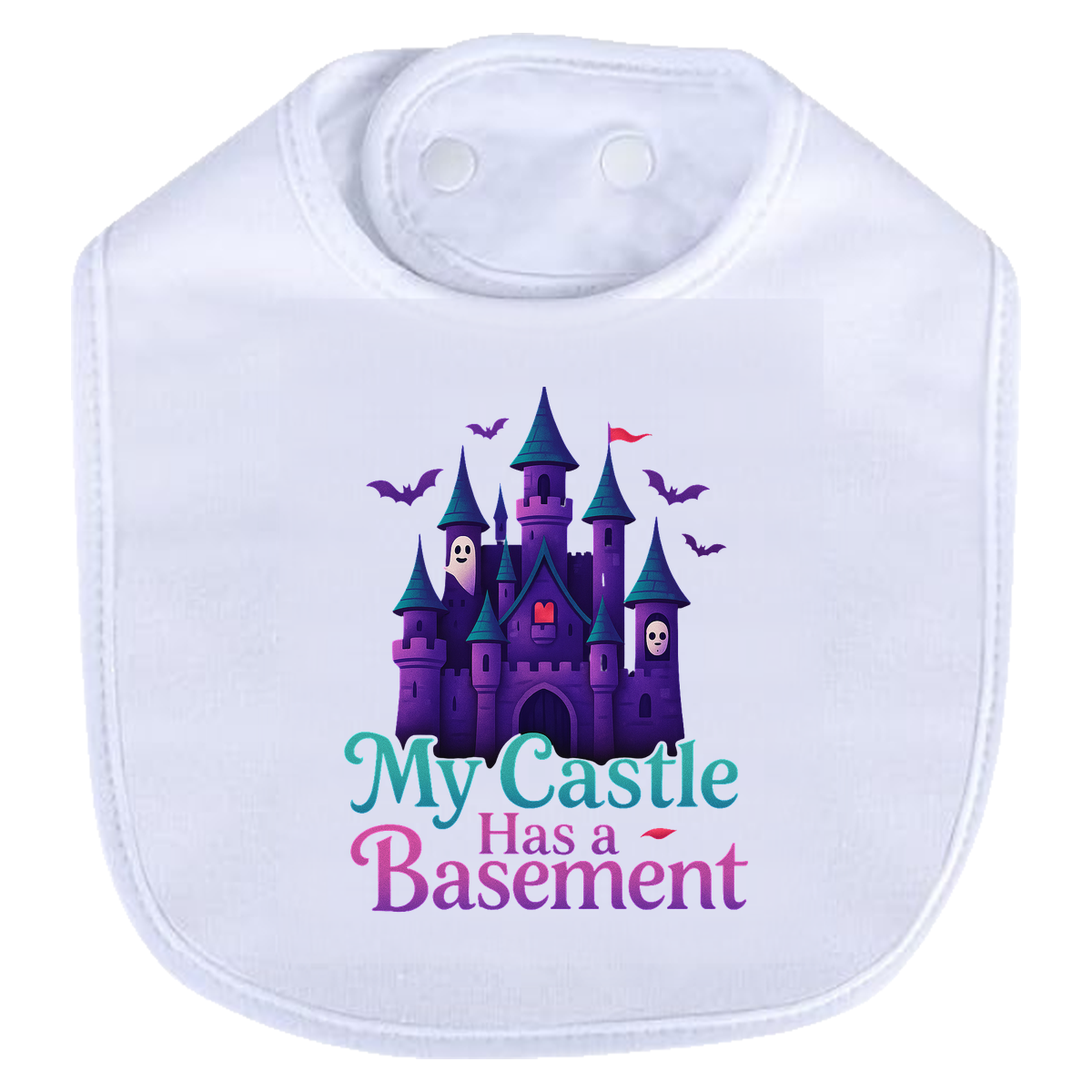 Castle Basement Bib - white