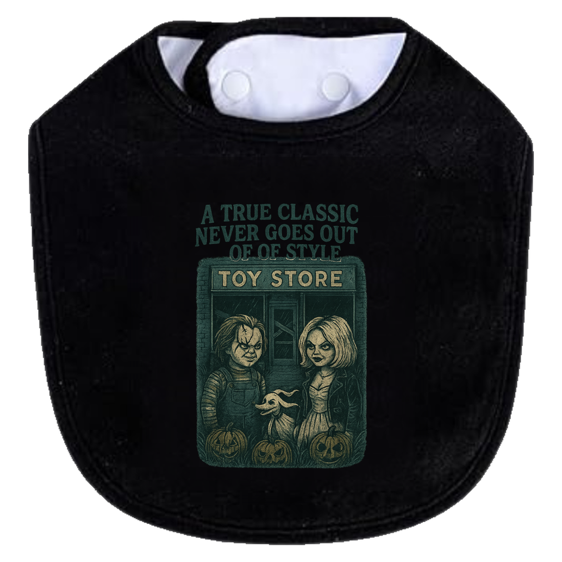 Chucky Classic Toy Store Bib - white