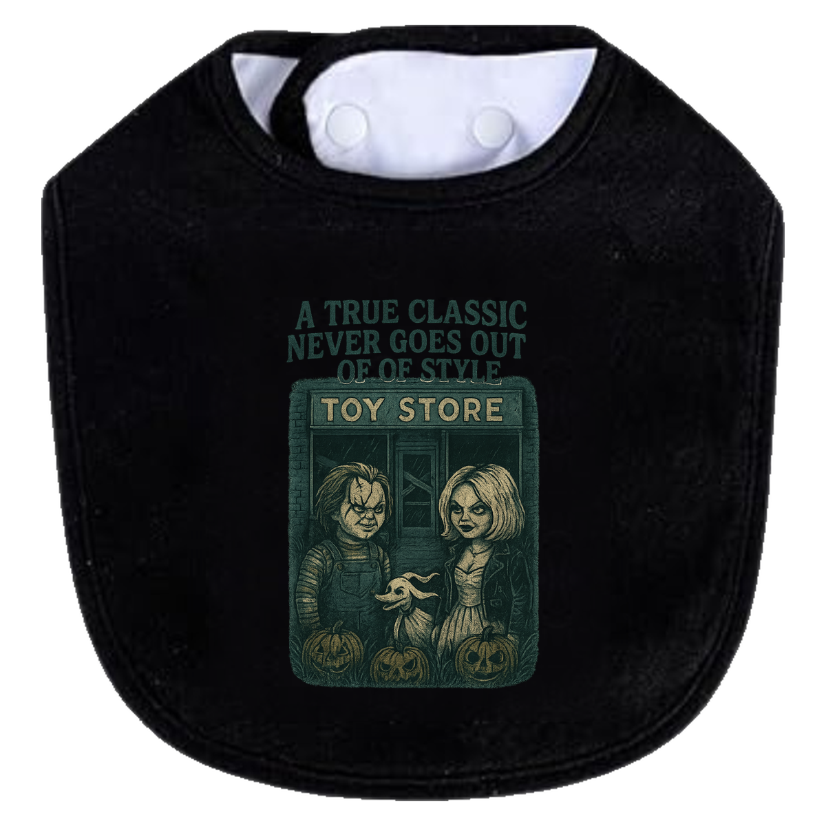 Chucky Classic Toy Store Bib - black