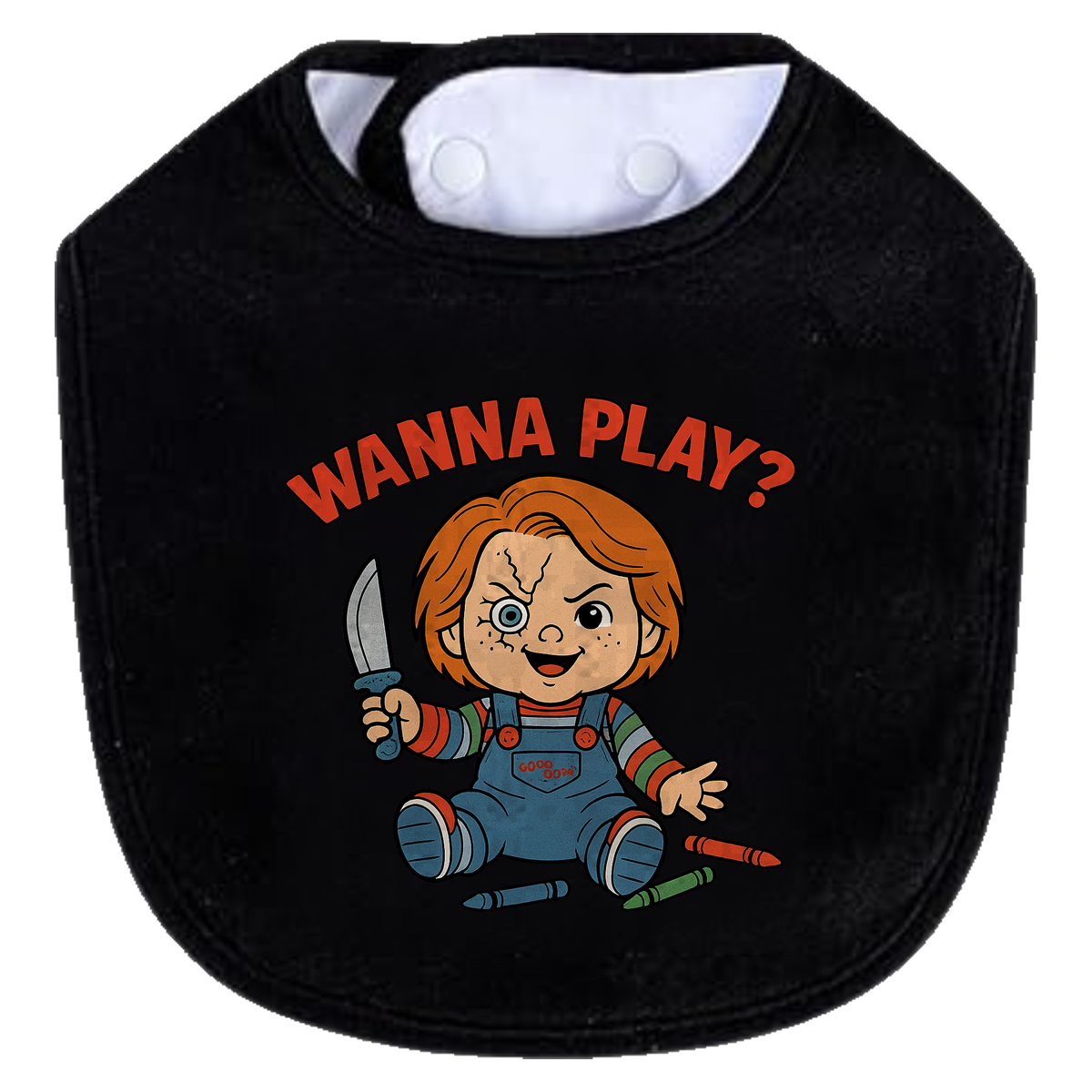 Chucky Wanna Play Bib - black