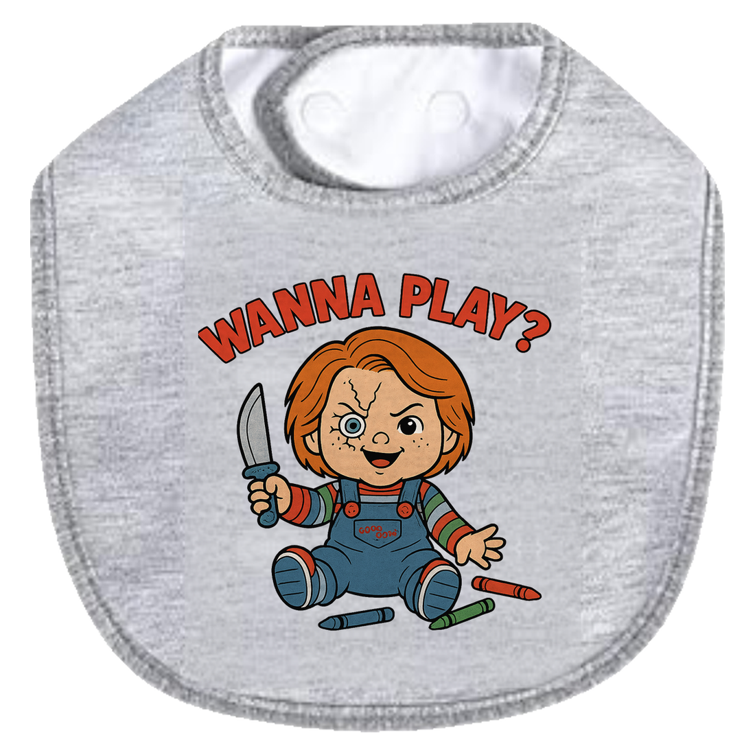 Chucky Wanna Play Bib - white