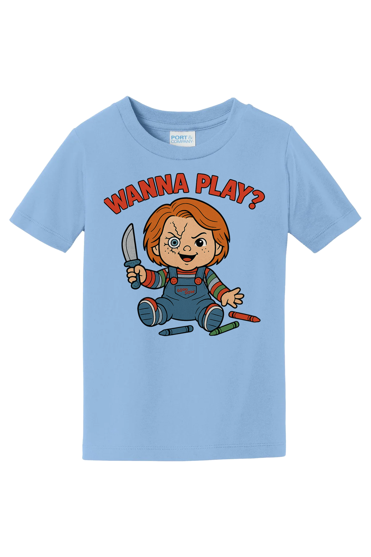 Chucky Wanna Play T-Shirt - light blue