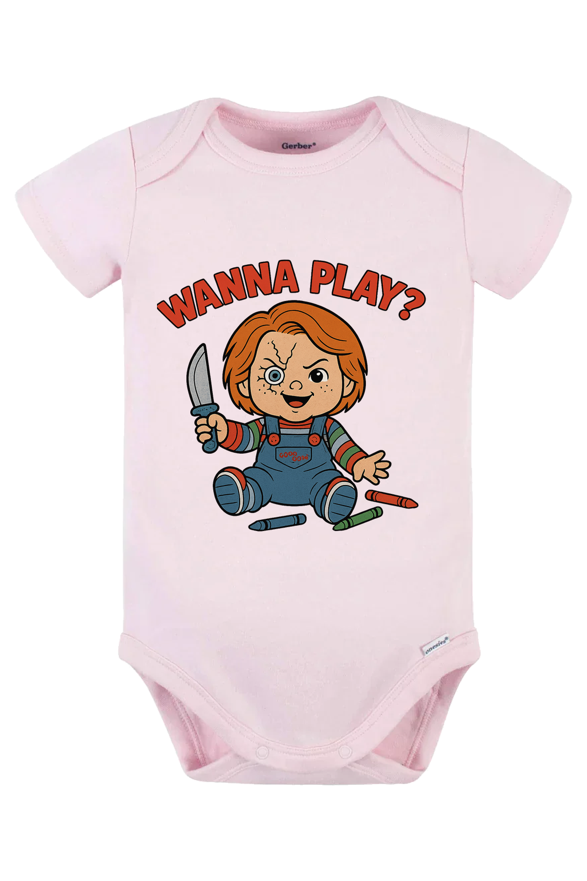 Chucky Wanna Play Onesie - pink