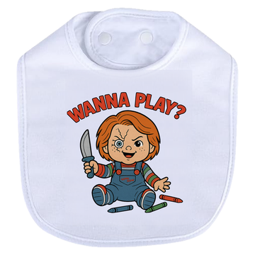 Chucky Wanna Play Bib - white
