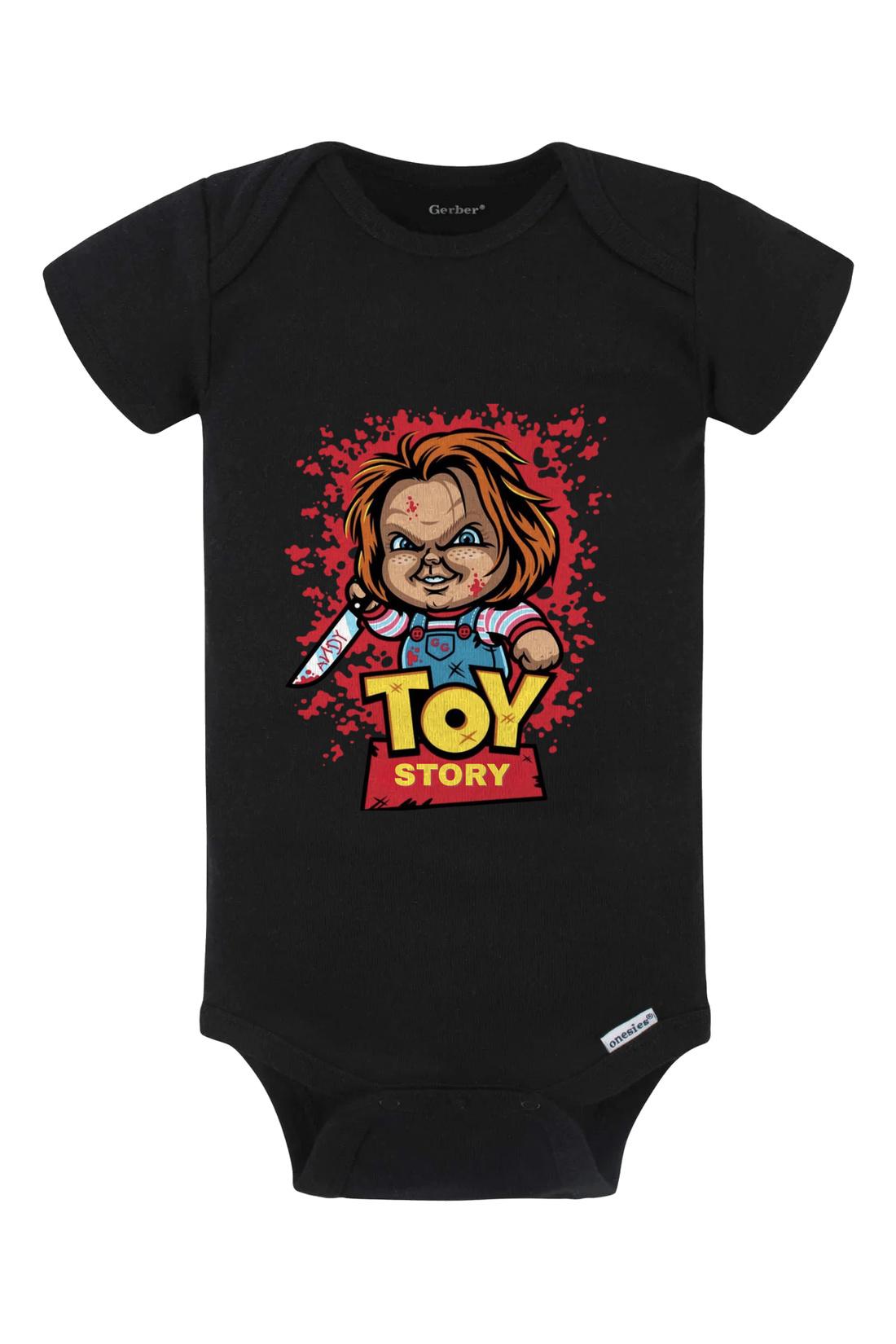 Chucky’s Toy Story Color Onesie - black