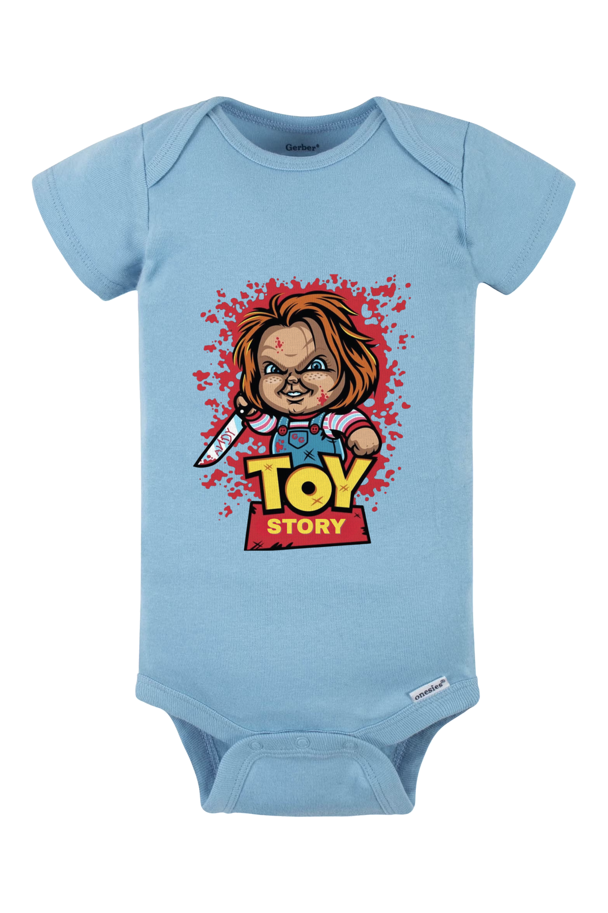 Chucky’s Toy Story Color Onesie - light blue