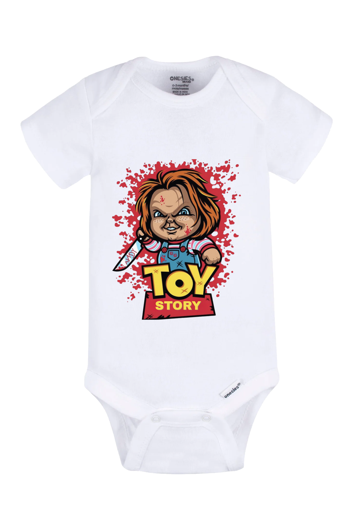 Chucky’s Toy Story Color Onesie - white
