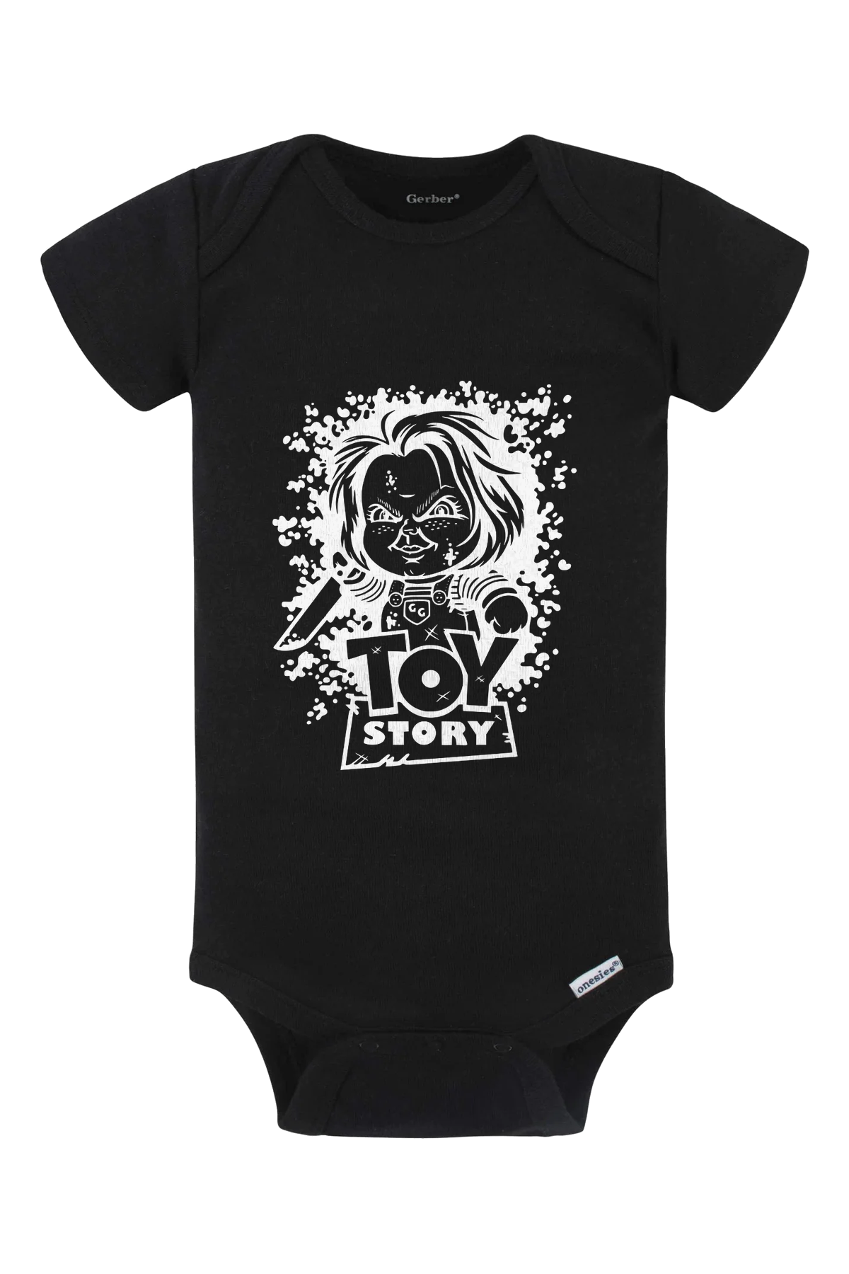 Chucky’s Toy Story White Onesie - black