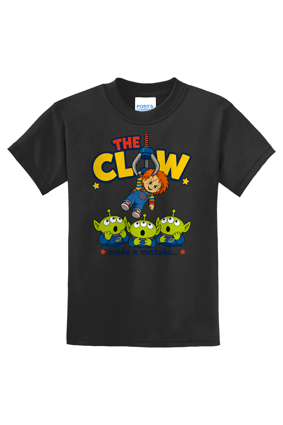 Claw Mistake White T-Shirt - black