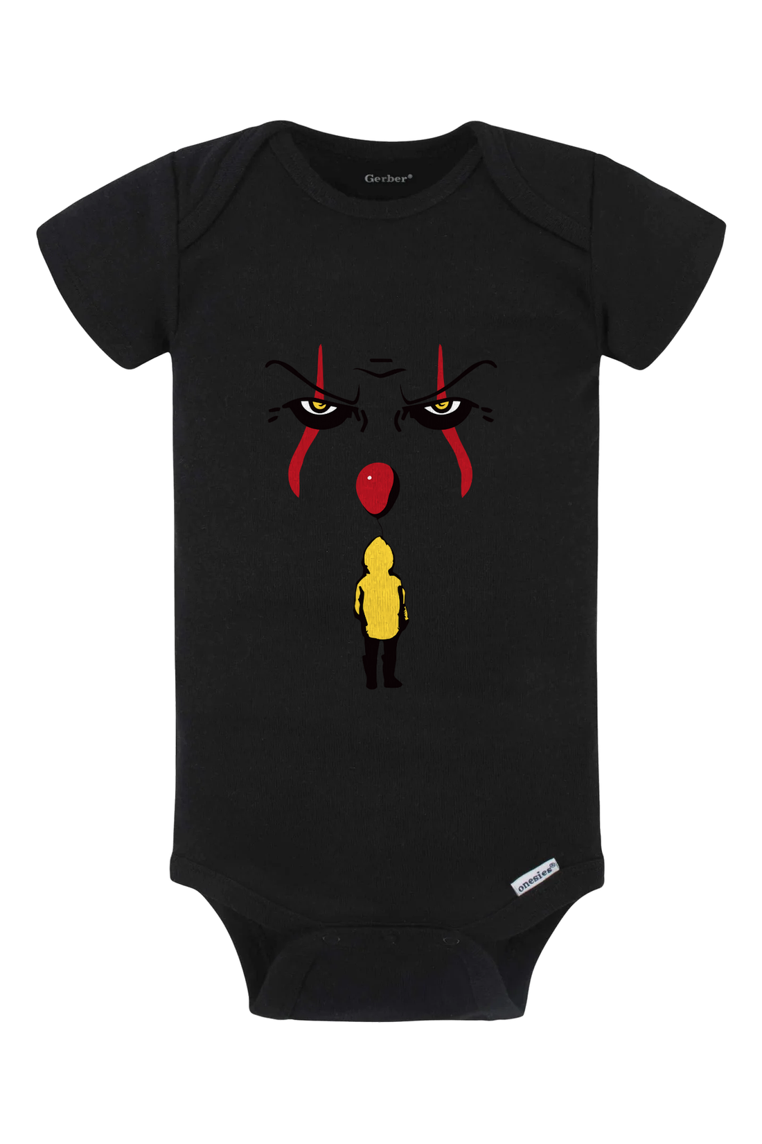Clown Face Onesie - black