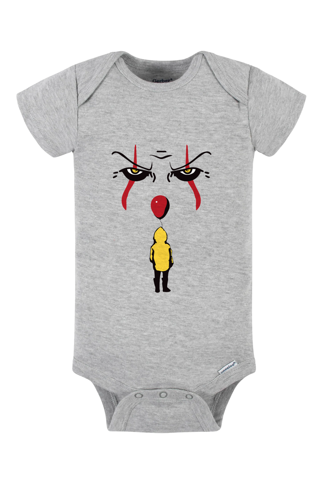 Clown Face Onesie - black