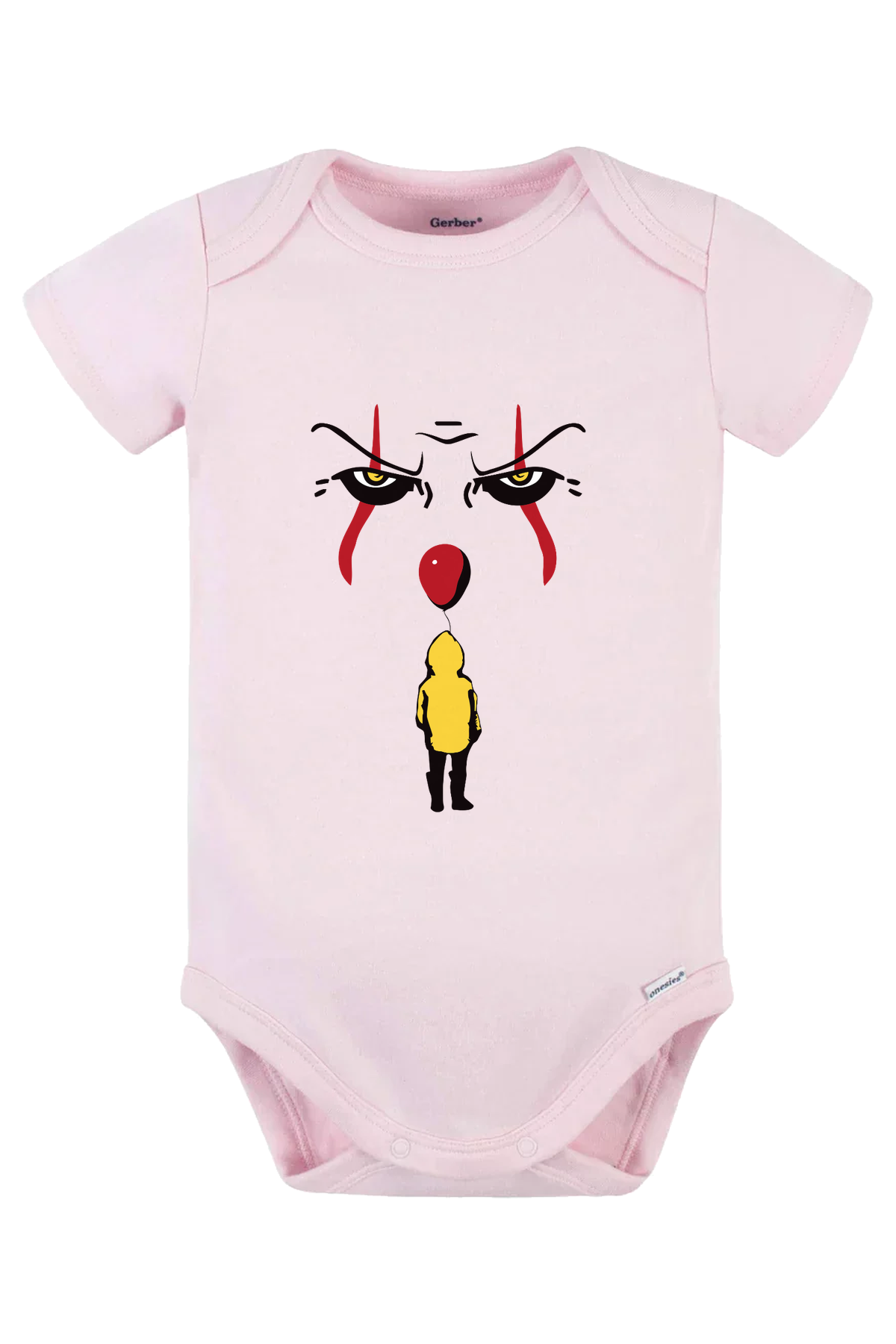 Clown Face Onesie - pink