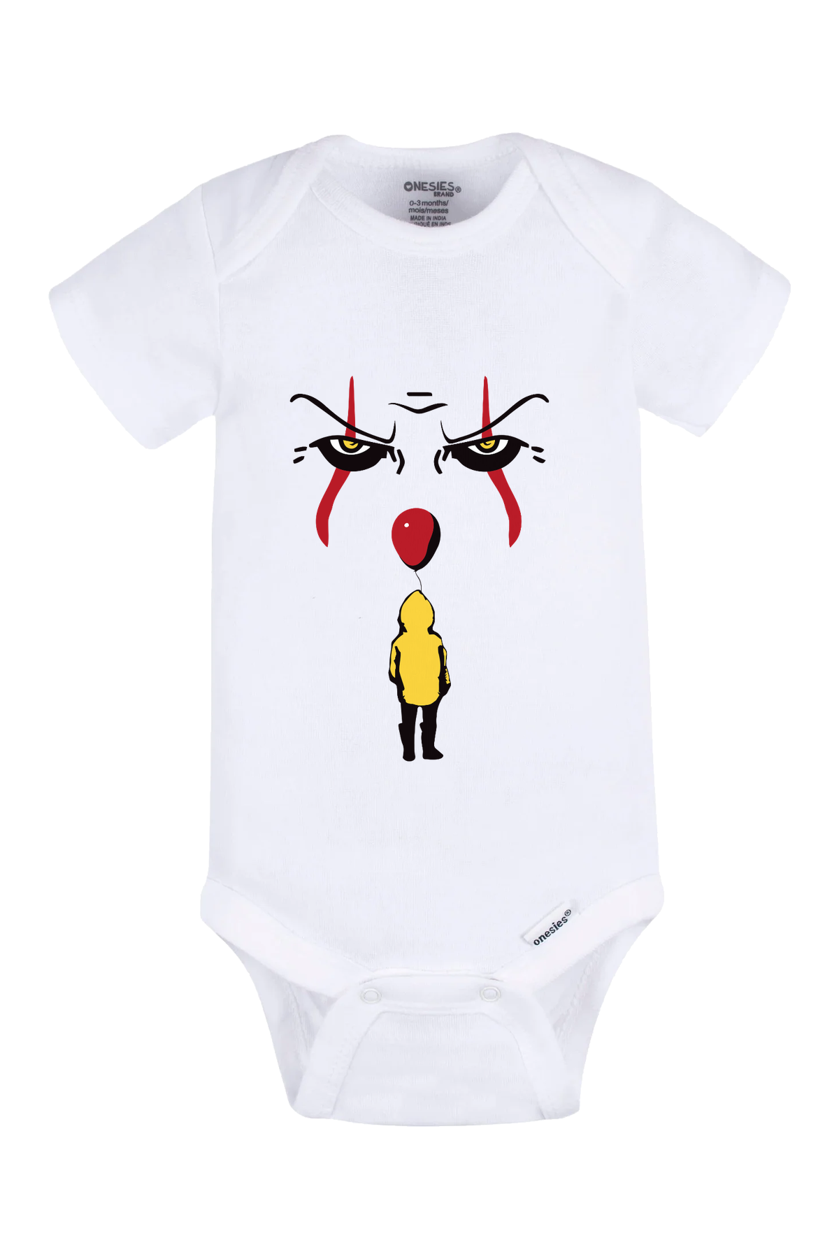 Clown Face Onesie - white