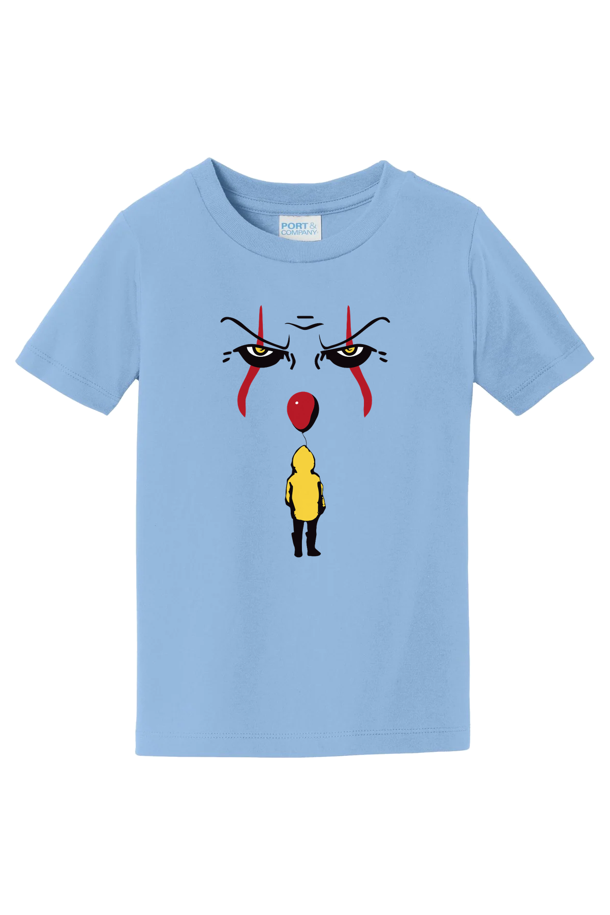 Clown Face T-Shirt - light blue