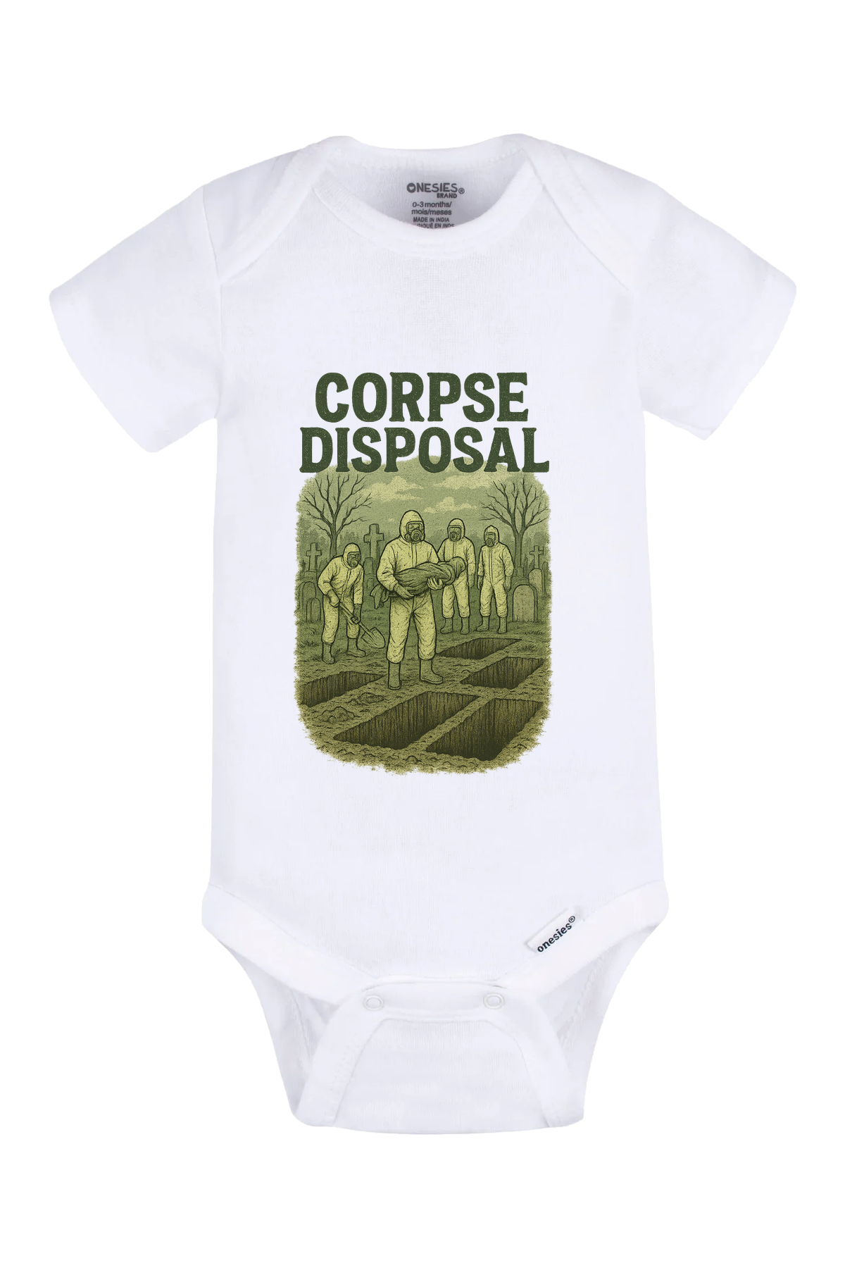 Corpse Disposal Onesie - white