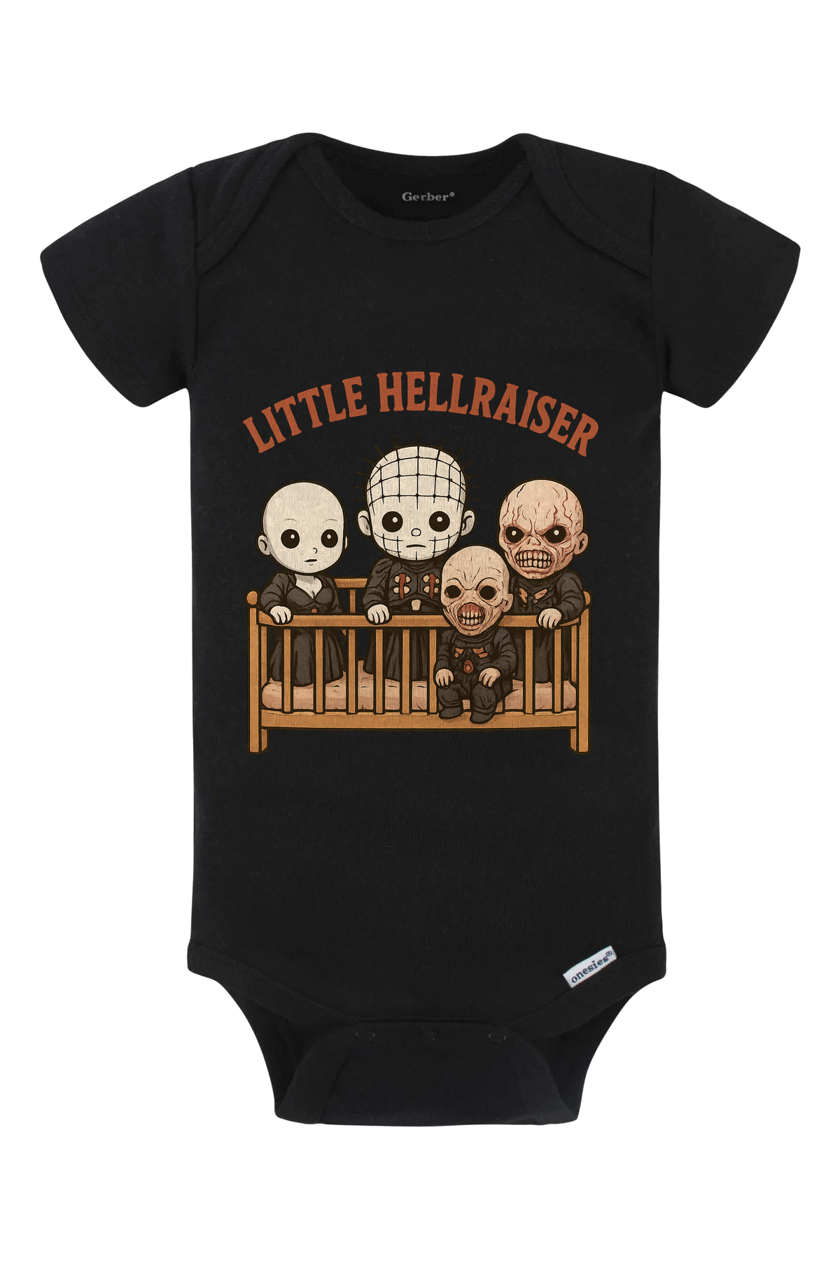 Crib Little Hellraiser Onesie - black