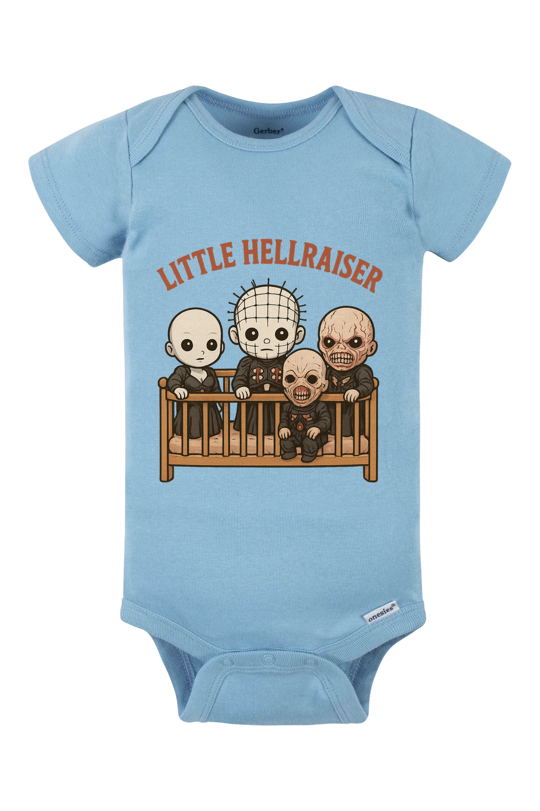 Crib Little Hellraiser Onesie - light blue