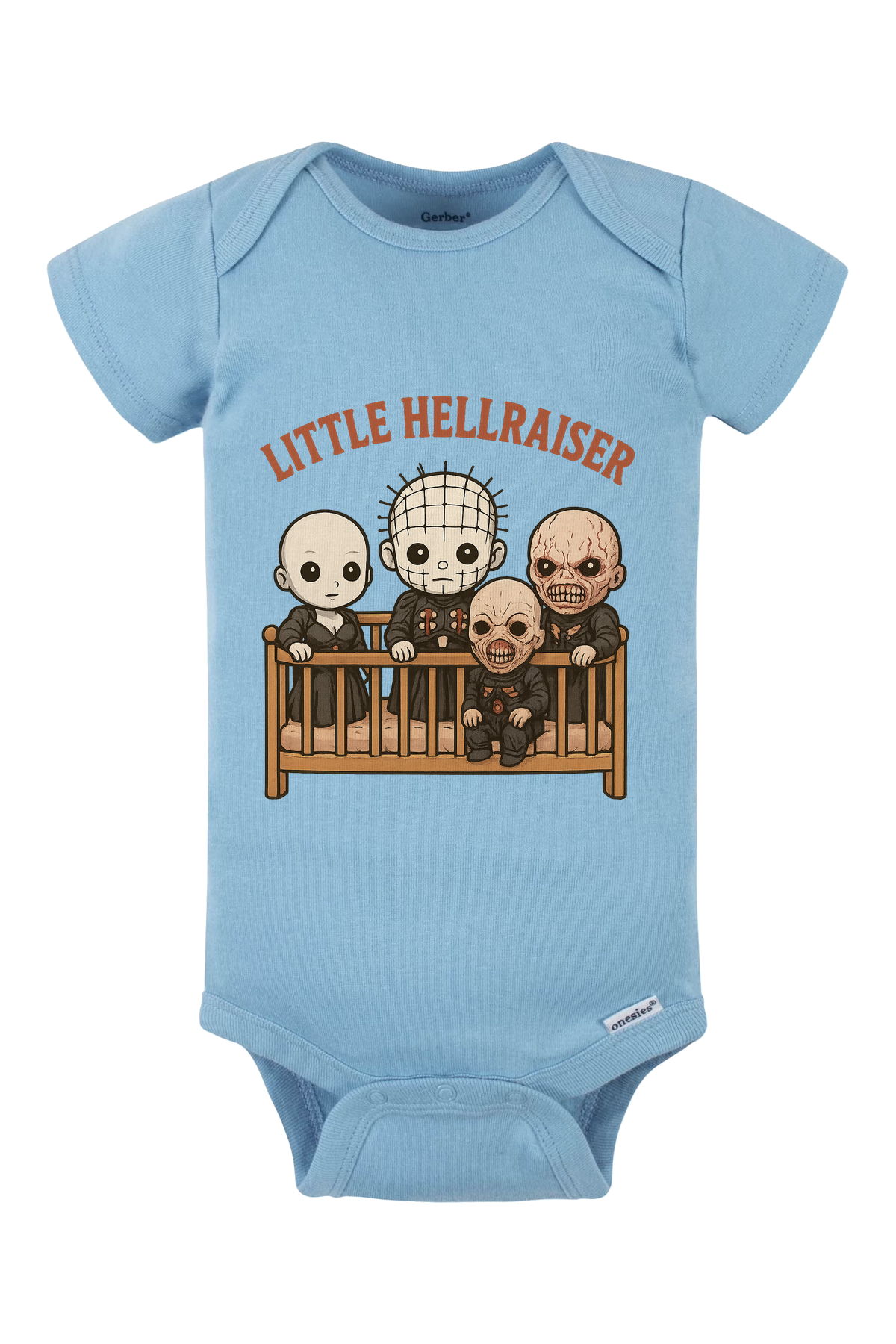 Crib Little Hellraiser Onesie - light blue