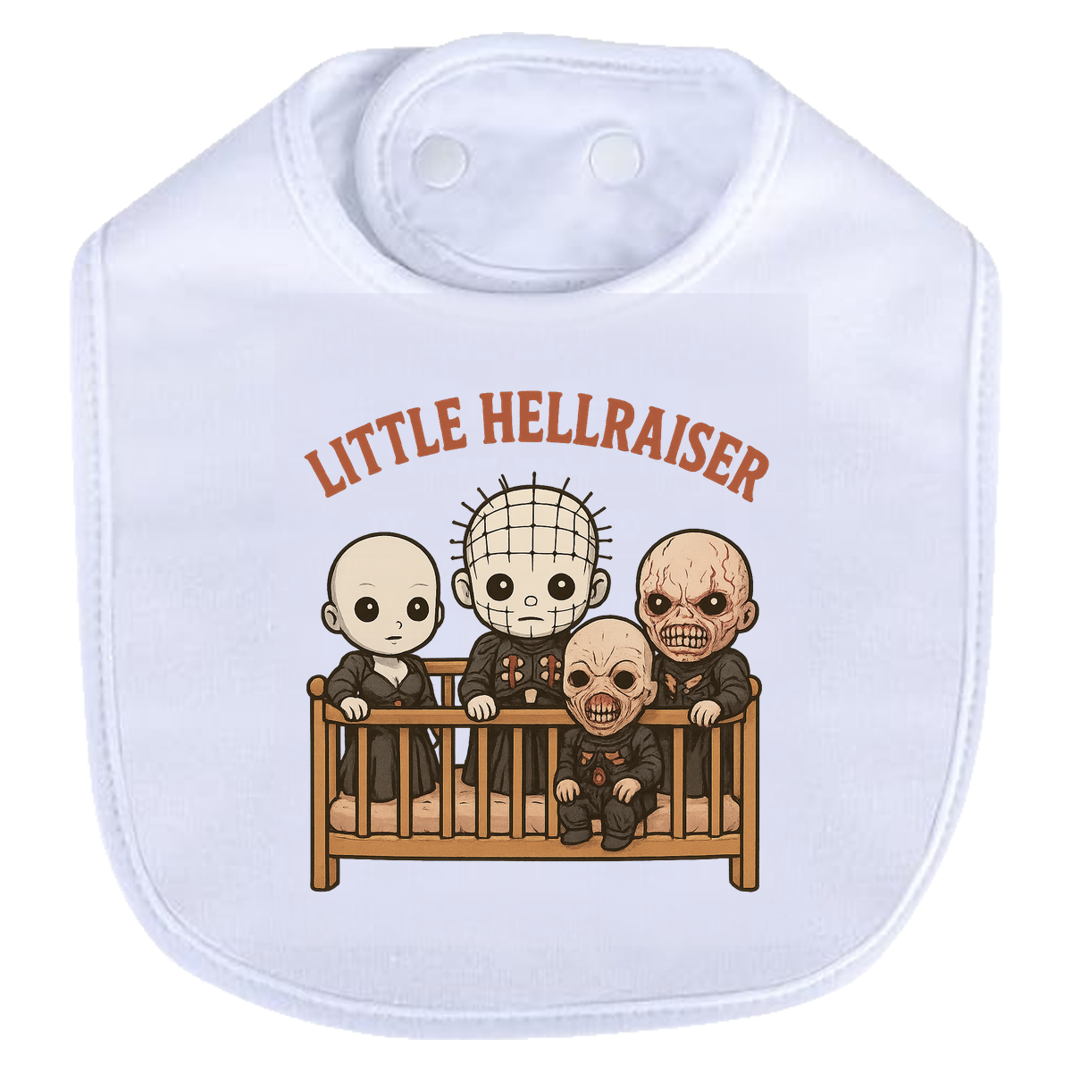 Crib Little Hellraiser Bib - white