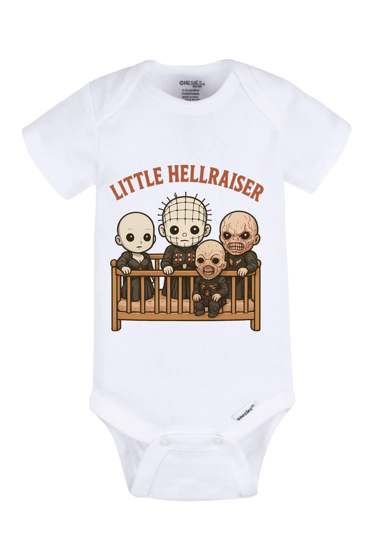 Crib Little Hellraiser Onesie - white