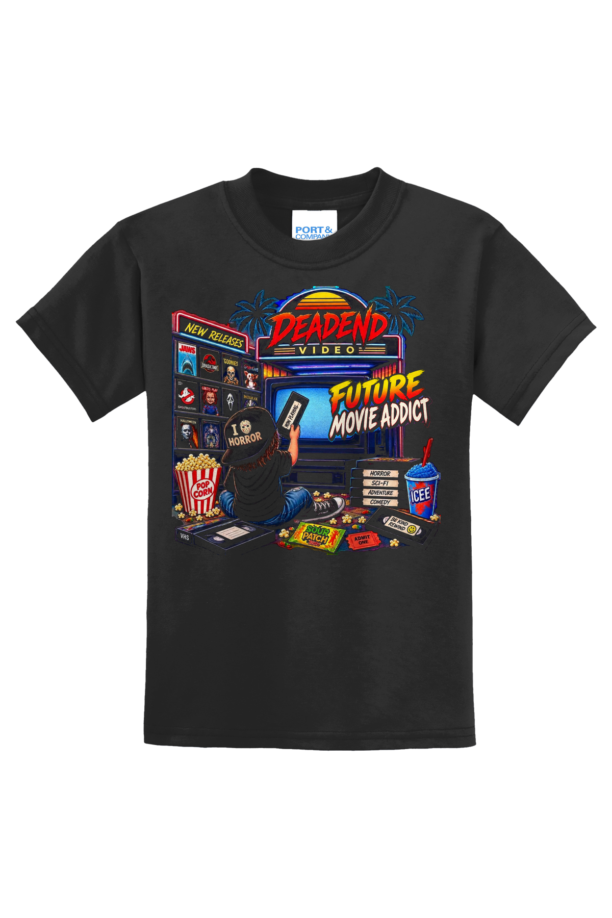 DeadEnd Horror Movie Addict T-Shirt - black