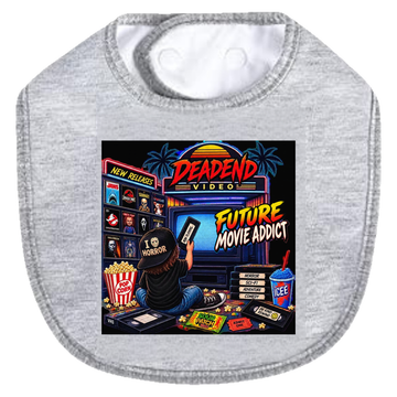 DeadEnd Horror Movie Addict Bib - gray